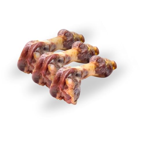 Piumer Huesos Naturales de Jamón o Vaca para Perro, Snack Saludable Envasado al Vacío, Pack de 3 Unidades