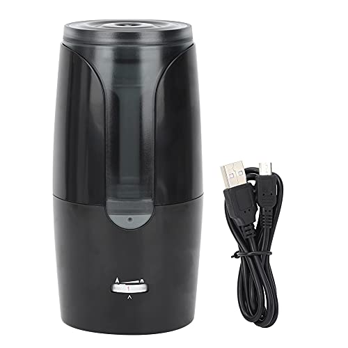 Taille-crayon électrique noir pour organiser un bureau scolaire ou créatif épuré