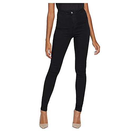 Noisy may Damen Nmella Super Hw Gu304 Jeans, Schwarz, M EU