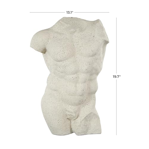 Estatua decorativa de polystone blanca 13 x 8 x 20 in miniatura 2