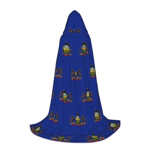 OKFSTY Disfraz unisex de la bandera del estado de Pensilvania para Halloween, disfraz de cosplay de Navidad para Halloween, carnavales, fiesta de cosplay