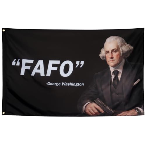 ZKflager FAFO Funny Quote Flags For Room Guys Meme Cool George Washington Flags Banner 3x5 Feet...