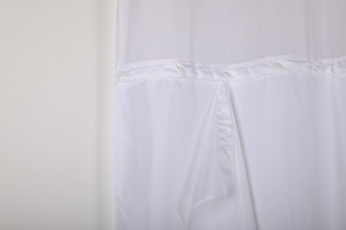 YQN Hookless Shower Curtain Liners with PEVA Snap-in Shower Curtain Liner Polyester 70" W x 54" H Frosted Waterproof