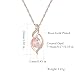CiNily Opal Necklace for Women Teen, Rose Gold Plated Dainty Pendant Necklace Gemstone Necklaces Created Pink Opal Jewelry Gifts