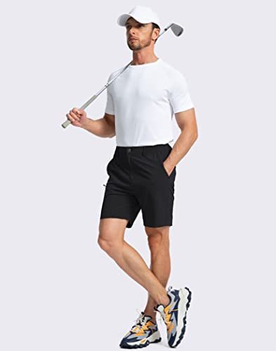 Image of Pinkbomb Men's Golf Shorts with 6 Pockets Stretch Quick Dry Hiking Work Dress Shorts for Men