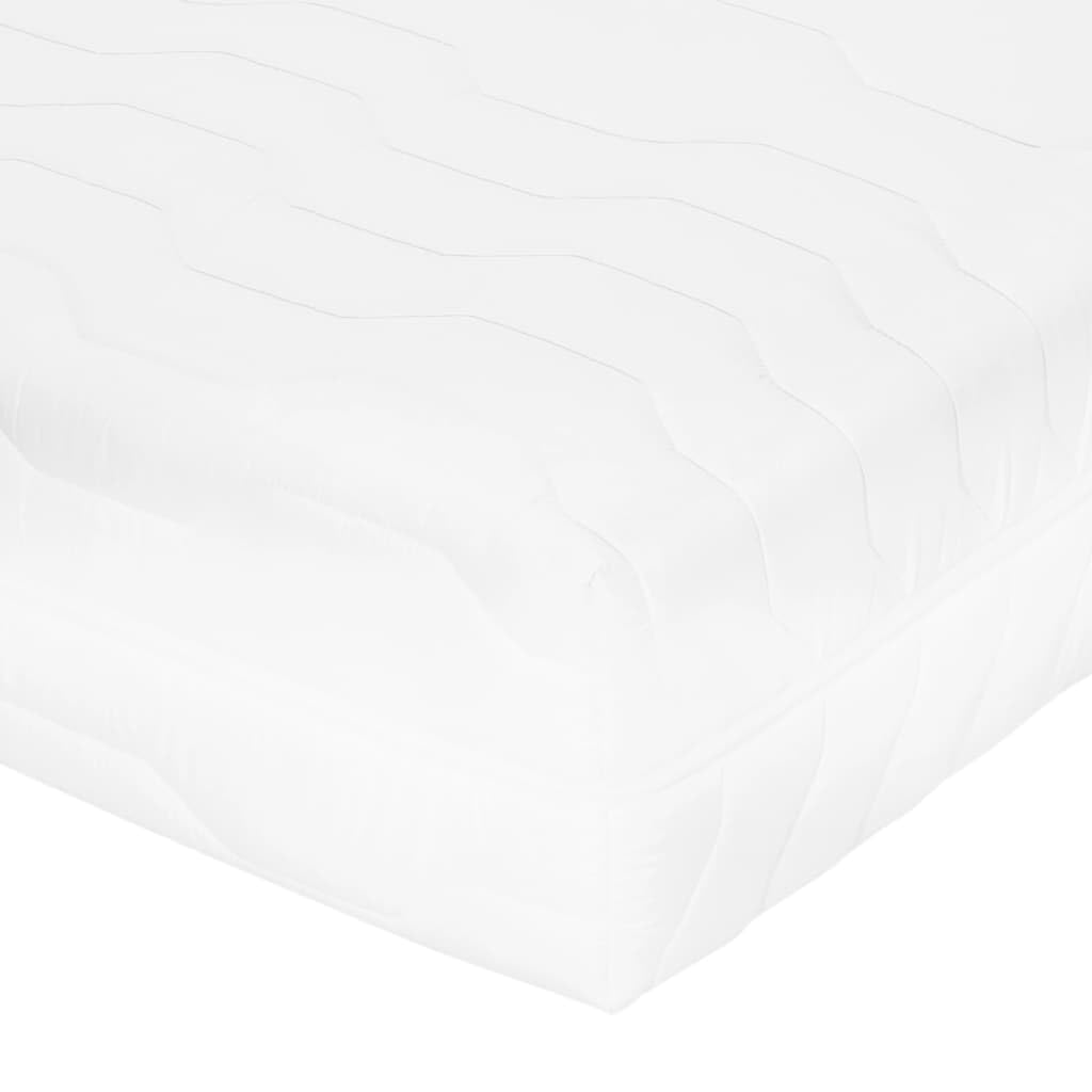 Materac 100 x 200 cm, 7-strefowy materac ze sprężynami kieszeniowymi o twardości H2, wysokość 20 cm, oddychający, nadający się do prania, ergonomiczne odciążenie pleców, pasuje do stelaża łóżka