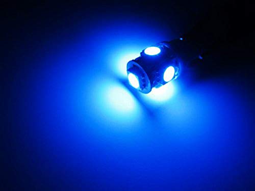 Ijdmtoy Ultra Blue 5-Smd 168 194 2825 T10 Led Replacement Bulbs For Car Parking Position Light Upgrade #TOP2
