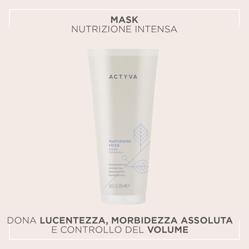 Actyva - Nutrizione Ricca Mask, Maschera Trattamento Nutriente E Volumizzante Per Capelli Secchi, Con Avena E Olio D'oliva, Districante - 200 Ml - 3