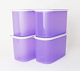 Original Tupperware Tupperware NEW Quadro Set Lila 4x 800ml Eidgenossen Vorratsdose + Prinzessin Box Gelb