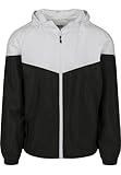 Urban Classics 2-tone Tech Windrunner, Chaqueta Hombre, Negro/Blanco (Black/White), Small