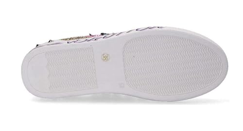 Sneakers Olivia pour vos sorties urbaines, look animalier blanc et argent chic - 6