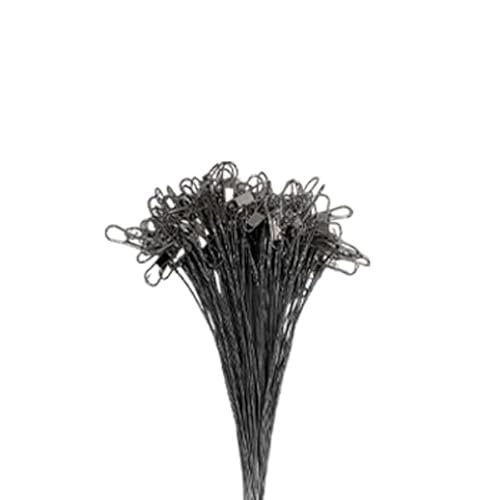 Chicote Castor Encastoado Leader Way Fishing Snap e Girador Nickel Nº 12 100UN