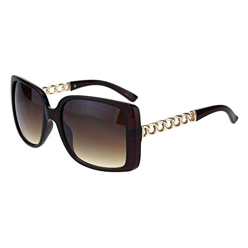 Womens Metal Chain Arm Butterfly Plastic Sunglasses