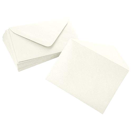 Opal Ivory Envelopes - A7.5 Stardream Metallic 5 1/2 x 7 1/2 Euro Flap 81T, 25 Pack