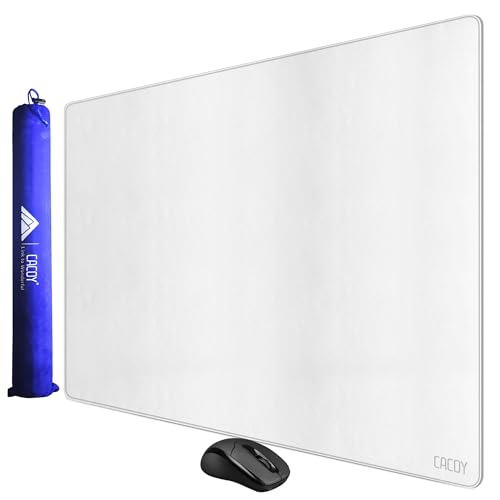 Sous-main imperméable Cacoy blanc pour un bureau de télétravail épuré