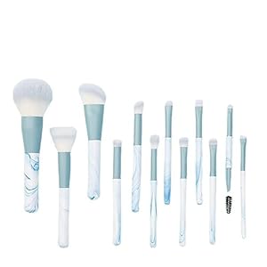 MADALIAN Clear Sky 12pcs Makeup Brush Set Soft Loose Powder Brush Beauty Tools Dot Color Blush Brush(Color:D)