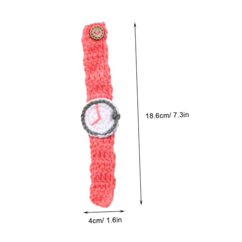 Cute Knitted Craft Wristwatches Set for Couples Simulation Wristbands Funny Knitting Pattern Ideal Present for Students Boys and Girls4