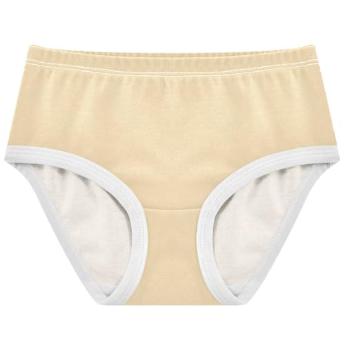 Joisal Pale Yellow Beige Girl Panties Cute Girls Underwear Toddlers Cotton Artistic Briefs Girls Undies 2t