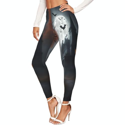 Leggings de Halloween para mujer mallas elásticas estampadas opacas