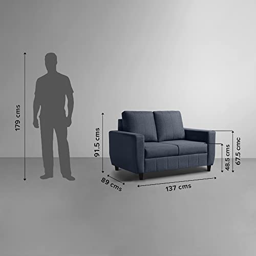 Sleepyhead Bae - 4 Seater Interchangeable L Shape Sofa Set (LHS/RHS, Fabric, Ocean Blue) - Image 4