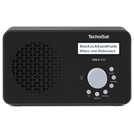 TechniSat Viola 200 - Radio portátil Dab+/FM (con Pantalla LCD, Antena telescópica, Memoria de Favoritos, Salida para Auriculares, Funcionamiento con Red y Pilas, Altavoz Mono, RDS, PLL) Negro