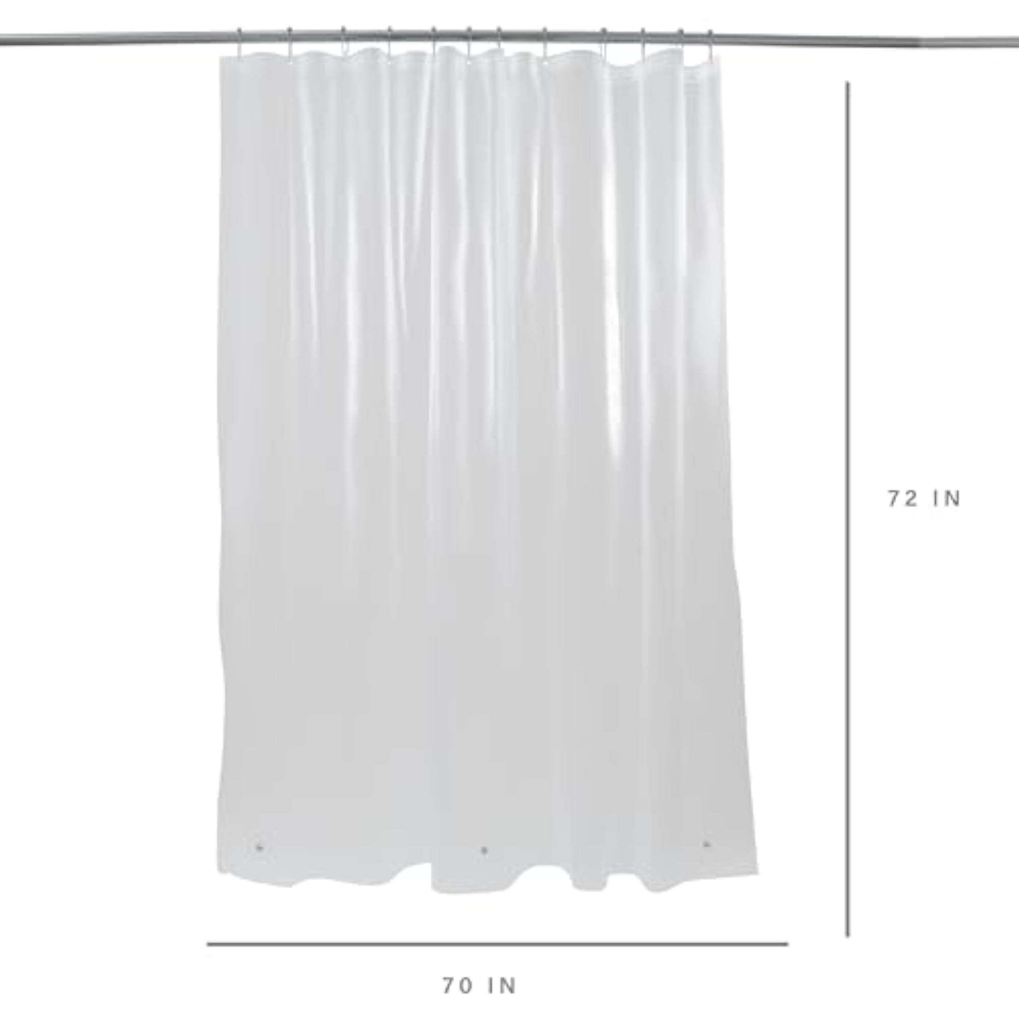 2 Pack Shower Liner with Large Magnet Hem