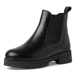 MARCO TOZZI Damen Chelsea Boots aus Leder mit Plateau