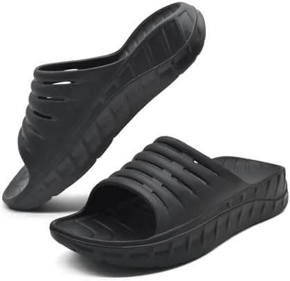 GPOS Mens Sport Recovery Sandals Arch Support Plantar Fasciitis Slides