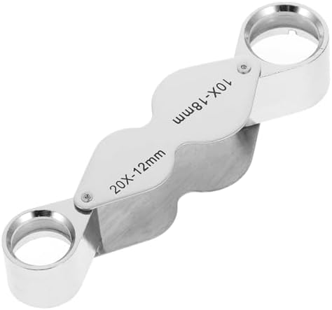 10x 20x Dual Lens Jewelry Magnifier Loupe Metal Folding Hand Magnifier for Jewelers Watch Repair Coin Inspection Arts and Crafts image 5