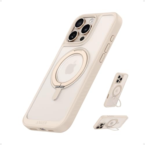 Anker Ultra Magnetic for iPhone Case with Sturdy 360° Ring Stand, Military-Grade Shockproof Kickstand Compatible with MagSafe (for iPhone 16 Pro Max, Caramel) iPhone 16 Pro Max 6.9 inch Cara