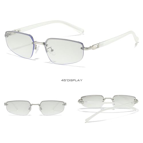 willochra Small Oval Sunglasses For Women Men Retro Fashion Metal Cat Eye Sun Glasses Vintage Retro 90s Trendy Sun Glasses2