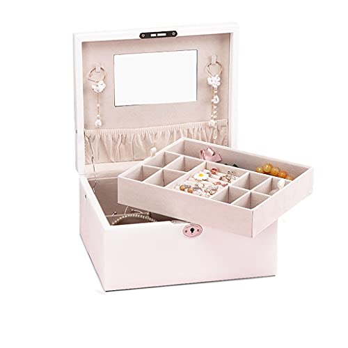 Boîte à bijoux organisateur avec serrure mallette rangement femmes