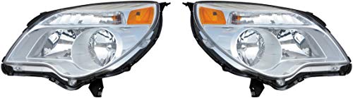 EPIC LIGHTING OE Style Replacement Headlights Assemblies Compatible with 2010-2015 Equinox Left Driver & Right Passenger Sides Pair