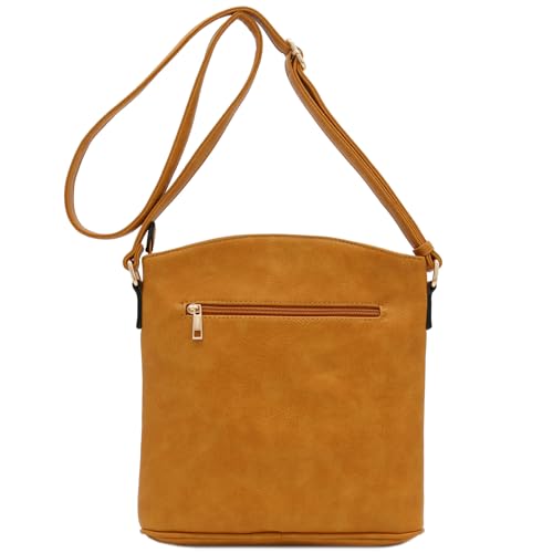 Image of ALYSSA Triple Zip Pocket Large Crossbody Bag