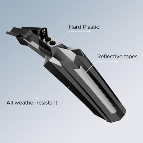E MOTORAD - RIDE THE ELECTRIC REVOLUTION Universal Cycling Mudguard- Silver & Black Set With Front/Rear Fender For 26.5 And 27" Inches Wheels - Style Meets Protection!