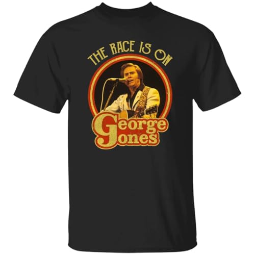 The Race is On George Jones Country Music T Shirt Multi