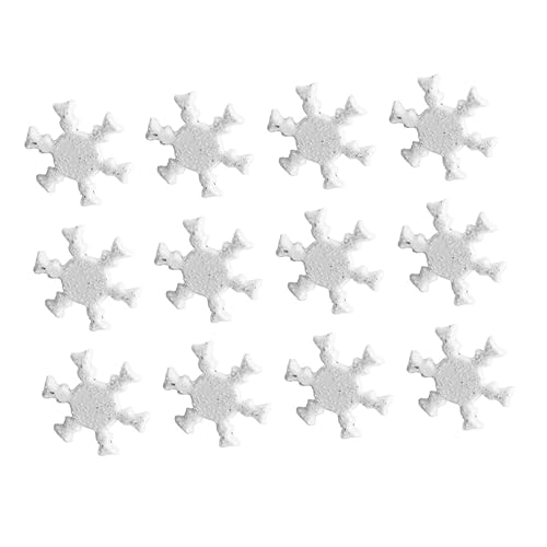 Housoutil 100pcs 12mm Christmas Snowflake Brads Metal Paper Brads for Scrapbooking White Snowflakes for Crafts
