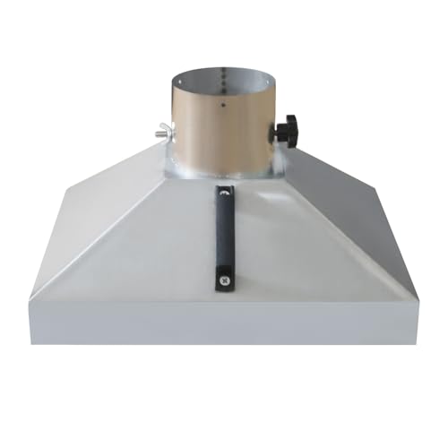1 Cappa aspirazione fumi saldatura inox per aspiratori per cucina industriale impianto di aspirazione centralizzata officina aspiratore fumi saldatura portatile cappa aspirante (L400mm W300mm ID110mm)