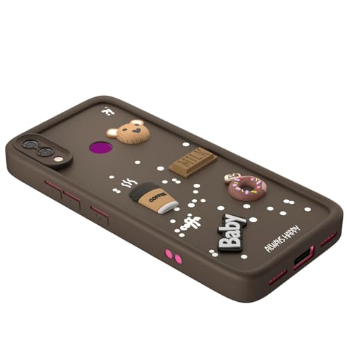 Image of Bintage Ball Bear| Donut| Milk Cake| Baby| Coffee Rubber Case Full Body & Camera Protection Back Cover Compatible for Mi Redmi Note 7S - Brown