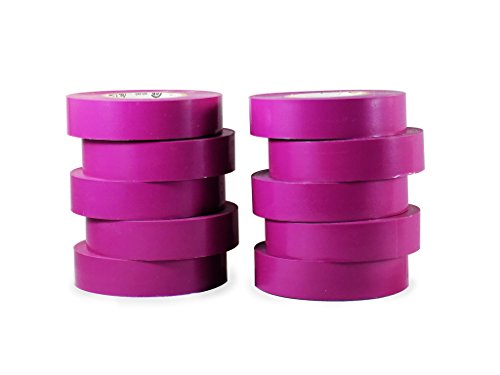 Ruban adhésif électricien élastique violet en vinyle de 66 pieds de long