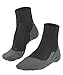 Produktbild FALKE Damen Wandersocken TK5 Wander Wool Short W SSO Wolle antiblasen dünn 1 Paar, Grau (Asphalt Melange 3180), 41-42