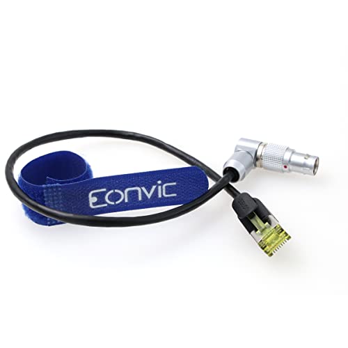 Eonvic Teradek COLR Data Cable Rotatable 10 Pin Male Right Angle to RJ45 Cat7 Ethernet Cable for ARRI Alexa Mini Camera - Image 2