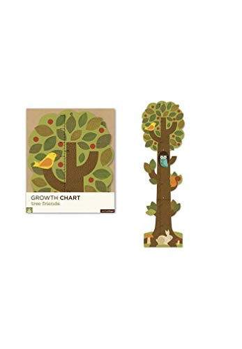 Petit Collage Folding Growth Chart, Tree Friends