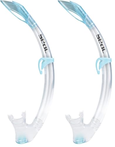 Tuba SEAC Tribe S/KL aquamarina transparent et bleu clair pour le snorkeling