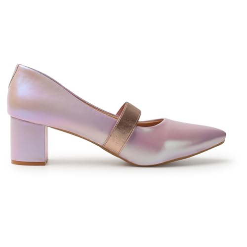 Image of ELLE Women's Mary Jane Style Block Heels Slip-On Pumps