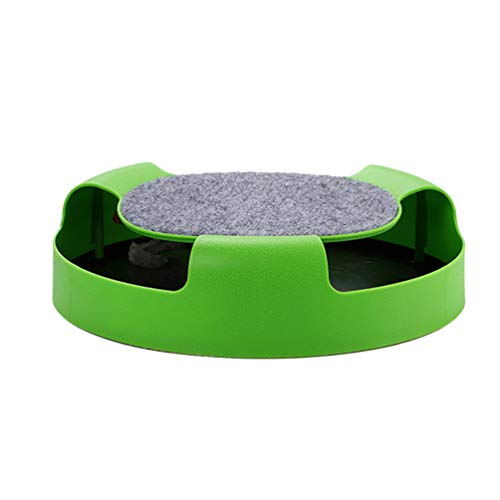 balacoo 1pc Cat Scratching Board Toy Compact Green Amusement Plate for Cats Durable and Recyclable Material for Claw Grinding Prevents Furniture Scratching Fun and Engaging