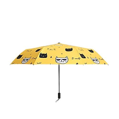Parapluie automatique pliable pour femme avec imprimé peinture animale