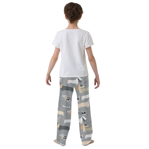 Boys' Pants Animal Cute Dachshund Dogs Long Bottoms Jogger Pants Elastic Waist Trousers with Pockets S-XL3