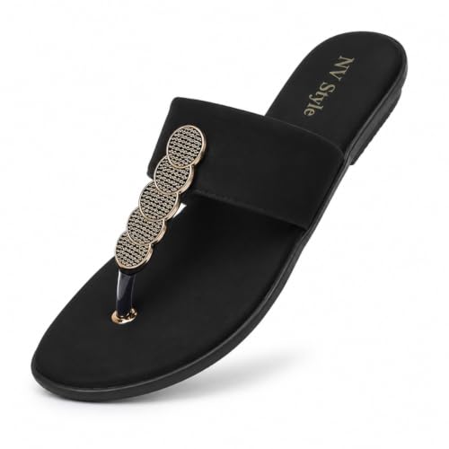 Image of Women's and Girls Synthetic Flat Slippers Comfortable Casual Sandals Comfortable Footwear for Office Casual Daily Use 1 Pair