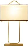 LED Bedside Table Lamp E27 Gold Plated Antique Copper Desk Lamp New Chinese Desk Lamp Bedroom Bedsid